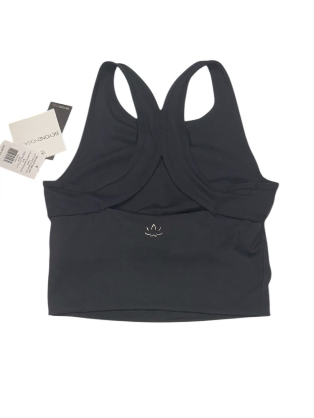 BEYOND YOGA Black Cut Out Sports Bra Crop Yoga Pilates NWT Small - Picture 3 of 13